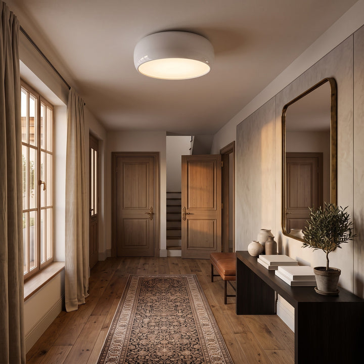 Ceiling Mounted Drum Lamp Round Shade