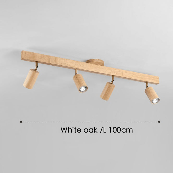 Ceiling Spotlight Lamp - Adjustable Wooden Track Light