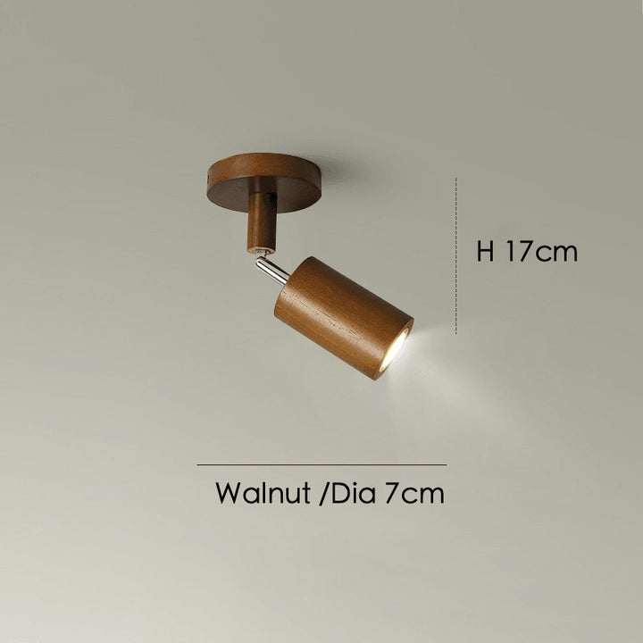 Ceiling Spotlight Lamp - Adjustable Wooden Track Light