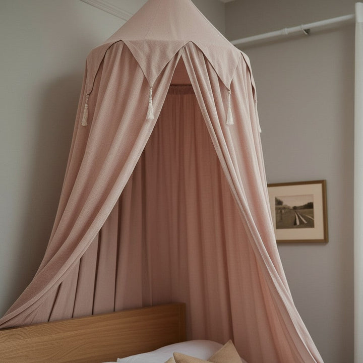 Children's Bed Canopy | Dreamy Tassel & Frill Hanging Canopy