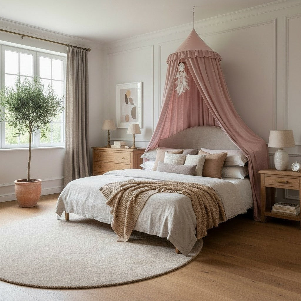 Children's Bed Canopy | Dreamy Tassel & Frill Hanging Canopy