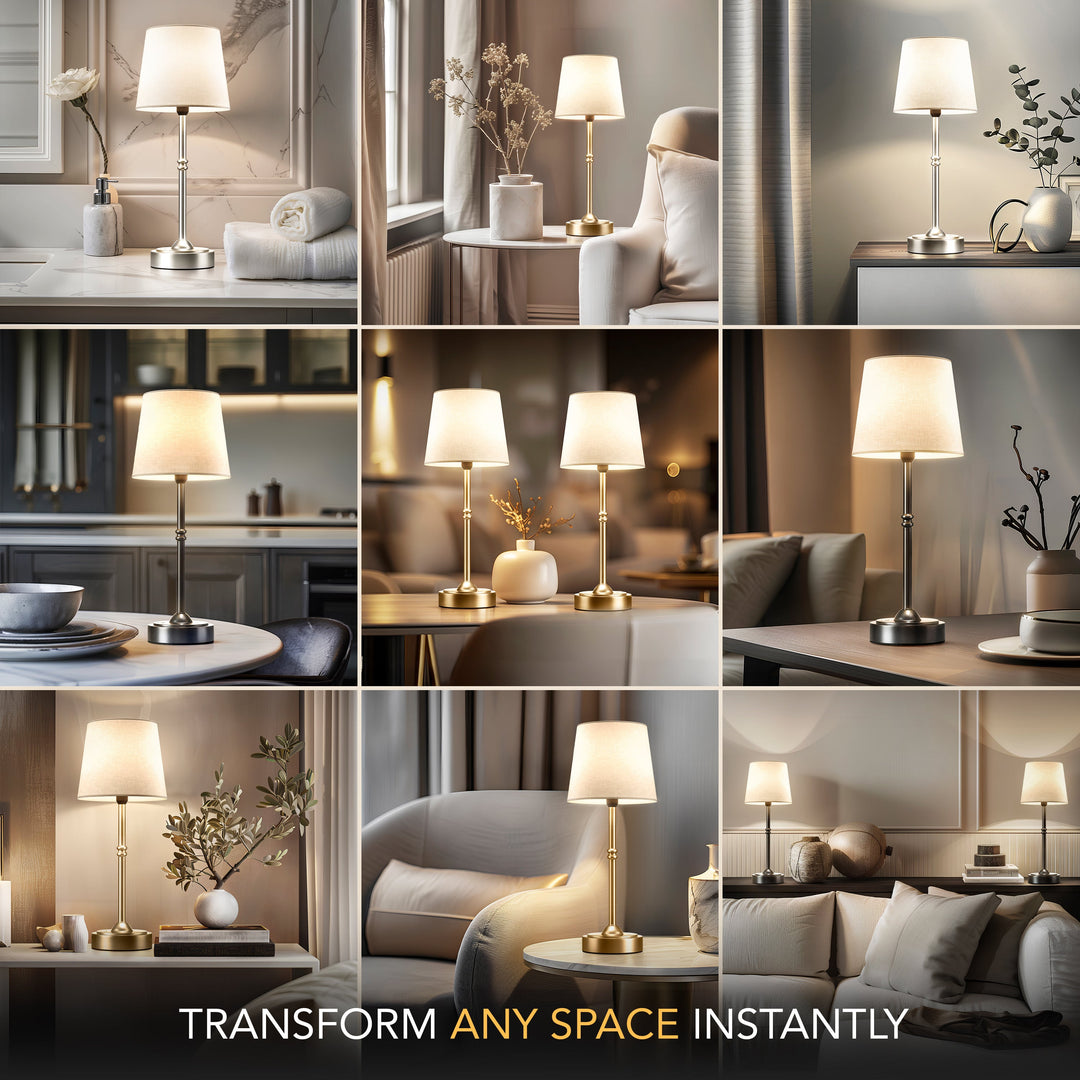 Classic Cordless Table Lamp | Elegant Rechargeable Bedside Lamp