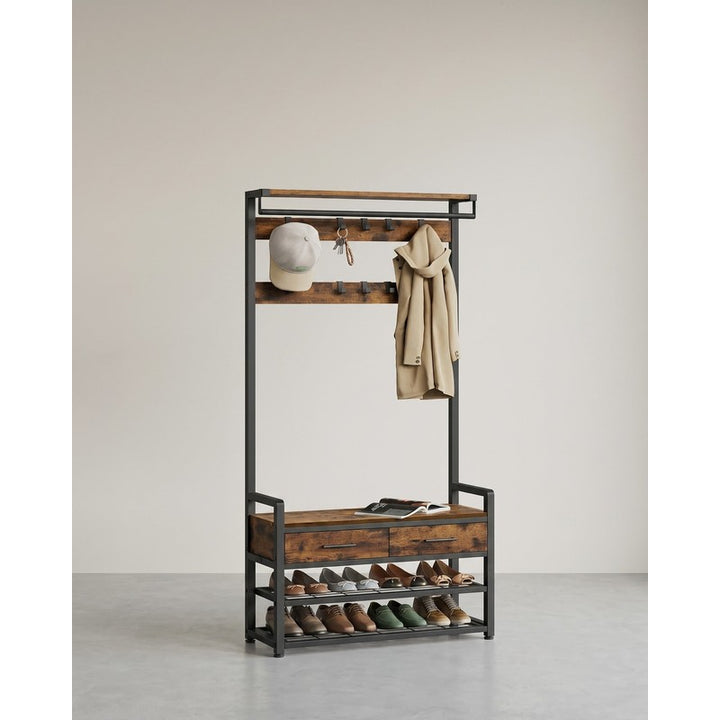 Coat Rack Hallway Unit with Shoe Rack and Drawers