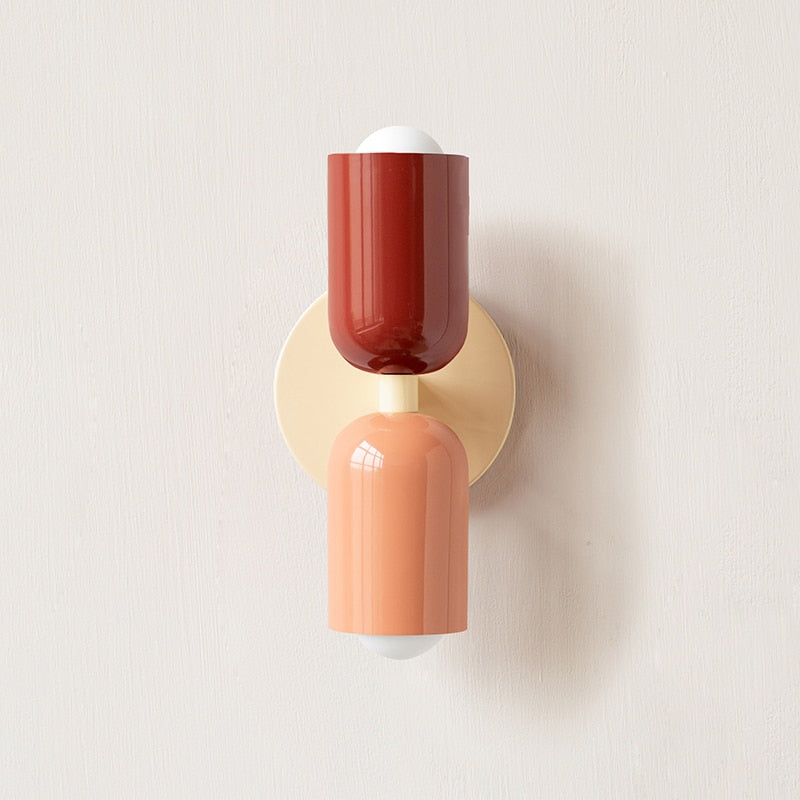 Colourful Double Wall Sconce | Playful Modern Up Down Wall Light