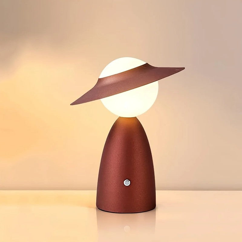 Cordless Bedside Lamp - UFO-Shaped LED Mood Light with Wireless Charging