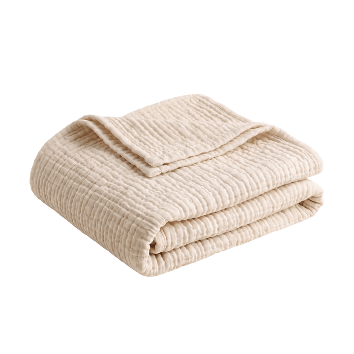 Cotton Muslin Blanket in Off White