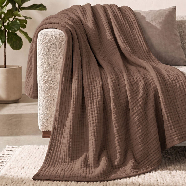 Cotton Muslin Blanket | Breathable Six-Layer Gauze Throw