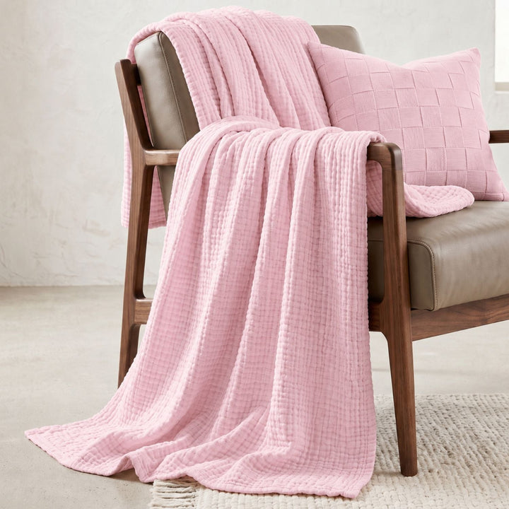 Cotton Muslin Blanket | Breathable Six-Layer Gauze Throw