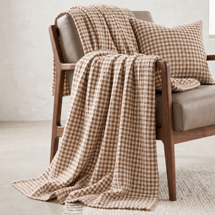 Cotton Muslin Blanket | Breathable Six-Layer Gauze Throw