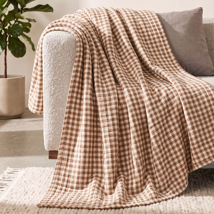 Cotton Muslin Blanket | Breathable Six-Layer Gauze Throw