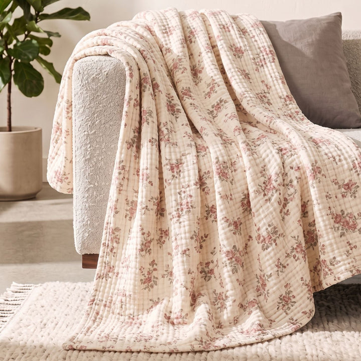Cotton Muslin Blanket | Breathable Six-Layer Gauze Throw