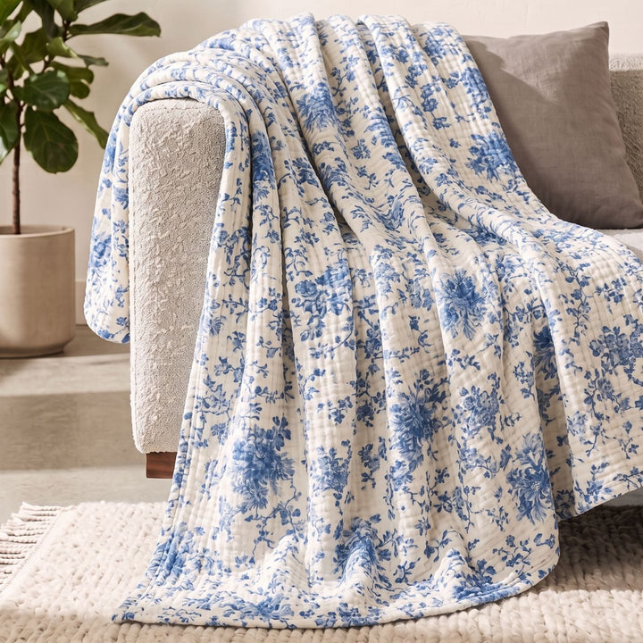 Cotton Muslin Blanket | Breathable Six-Layer Gauze Throw