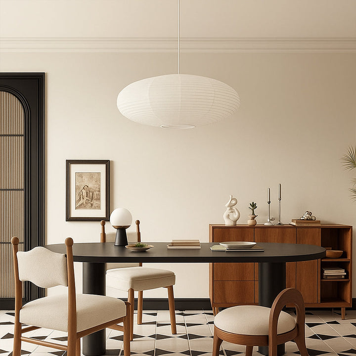 Cotton Paper Pendant Light | Japanese Wabi-Sabi Dining Pendant