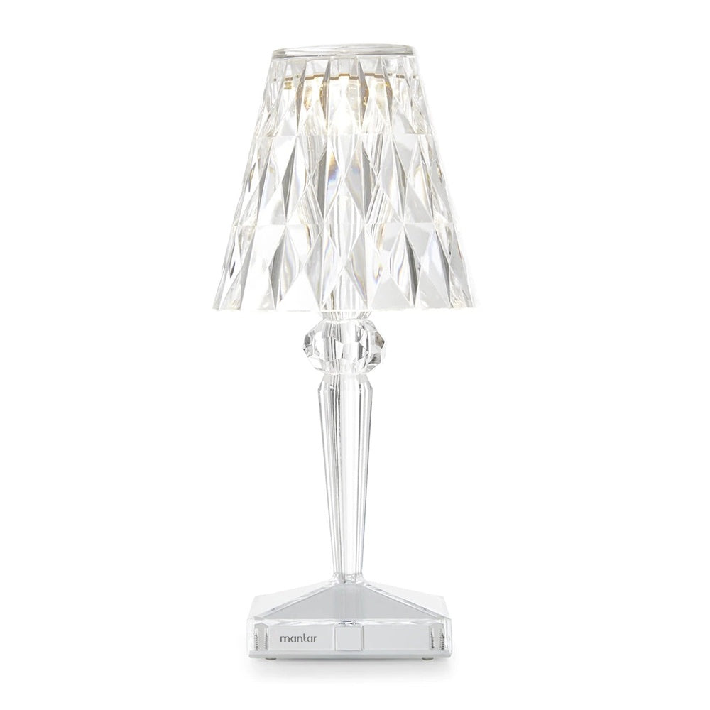 Crystal-Effect Table Lamp in Transparent