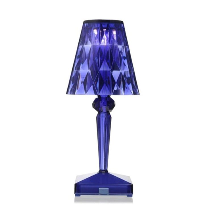 Crystal-Effect Table Lamp in Blue