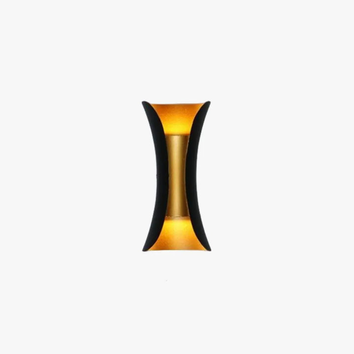 Curved Up Down Outdoor Wall Light | Modern IP65 LED Garden Wall Light