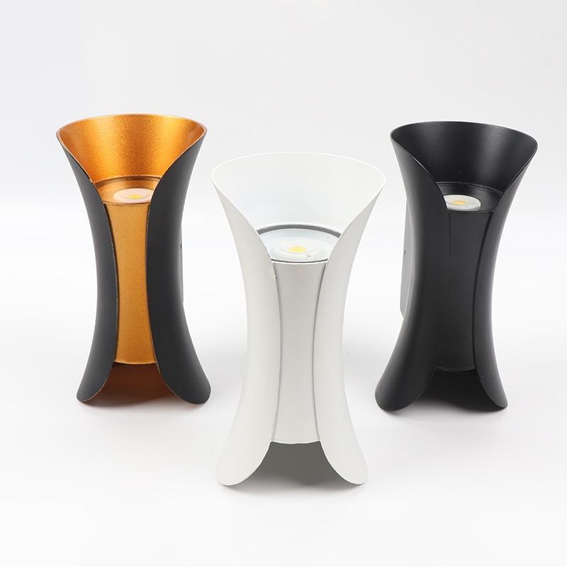 Curved Up Down Outdoor Wall Light | Modern IP65 LED Garden Wall Light