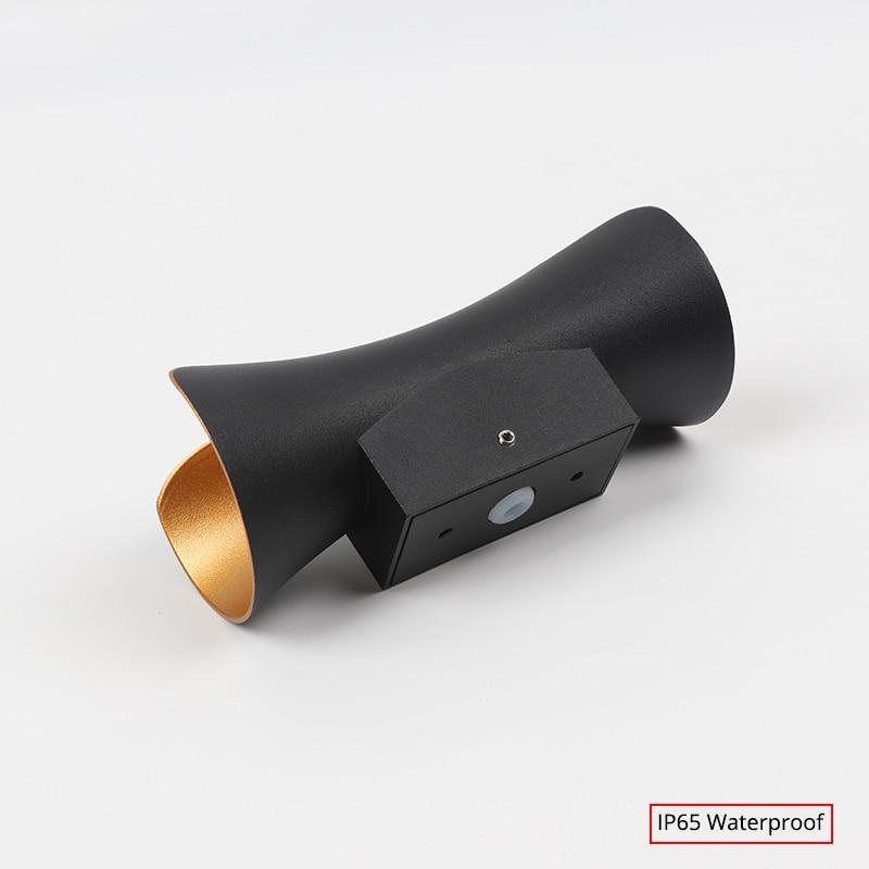 Curved Up Down Outdoor Wall Light | Modern IP65 LED Garden Wall Light