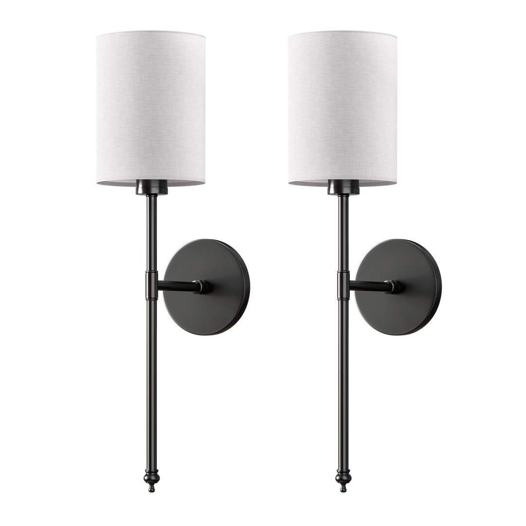 Cylinder Shade Wall Sconce in Black