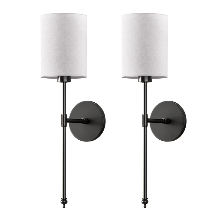 Cylinder Shade Wall Sconce in Black