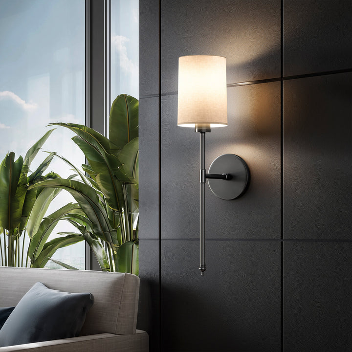 Cylinder Shade Wall Sconce | Slim Wireless Stick-On Wall Lights