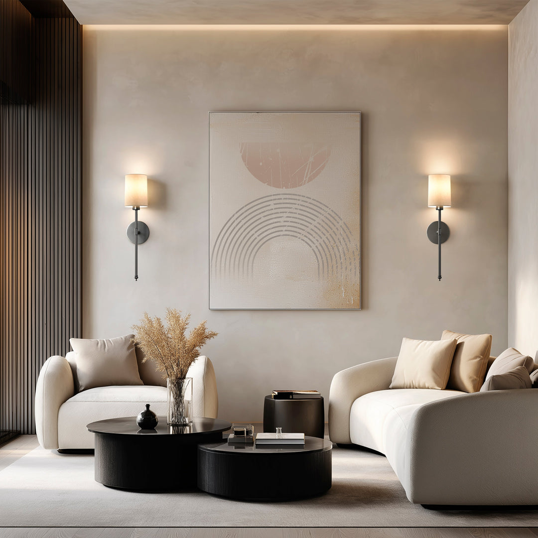 Cylinder Shade Wall Sconce | Slim Wireless Stick-On Wall Lights
