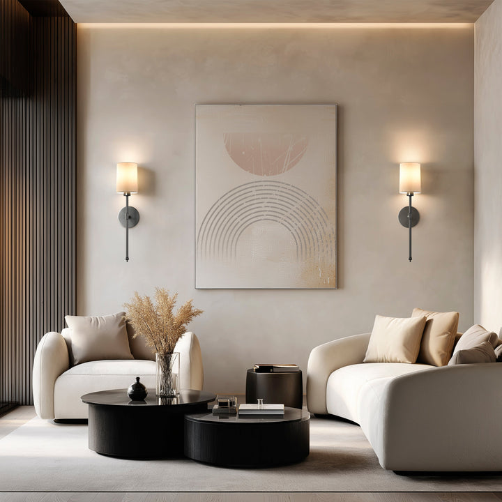 Cylinder Shade Wall Sconce | Slim Wireless Stick-On Wall Lights