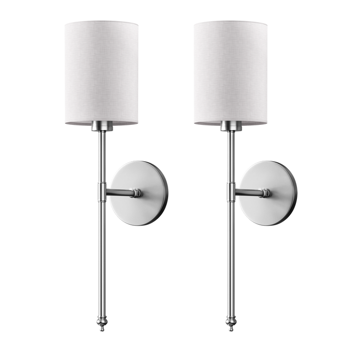 Cylinder Shade Wall Sconce in Silver