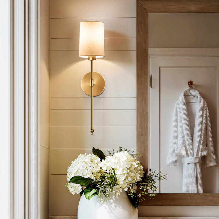 Cylinder Shade Wall Sconce | Slim Wireless Stick-On Wall Lights