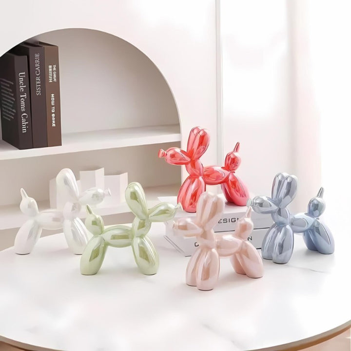 Decorative Ceramic Balloon Dog Figurine - Abstract Animal Shape