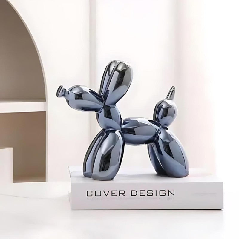 Decorative Ceramic Balloon Dog Figurine - Abstract Animal Shape