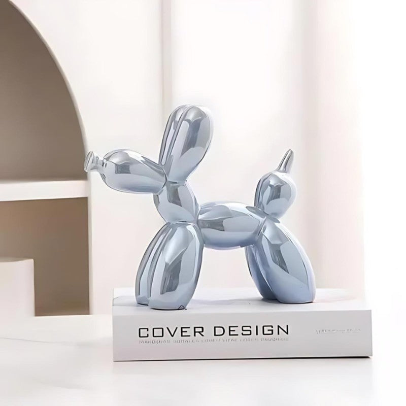 Decorative Ceramic Balloon Dog Figurine - Abstract Animal Shape