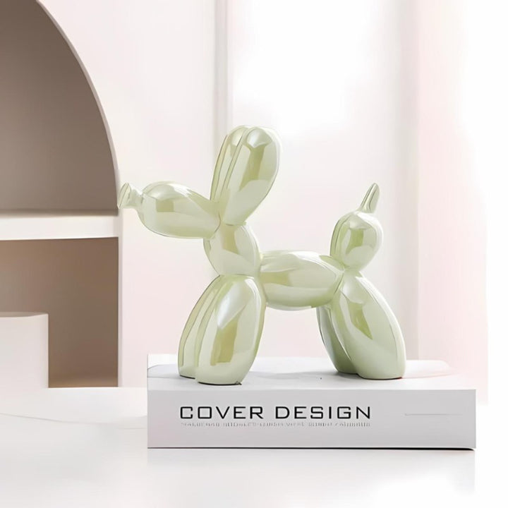 Decorative Ceramic Balloon Dog Figurine - Abstract Animal Shape