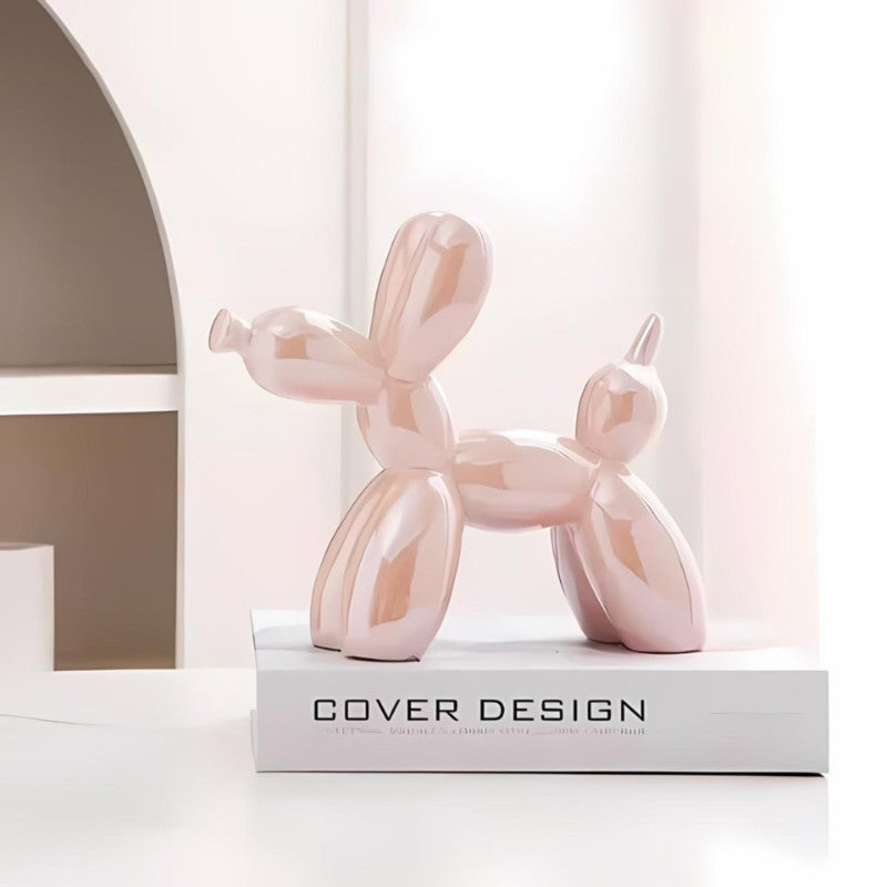 Decorative Ceramic Balloon Dog Figurine - Abstract Animal Shape