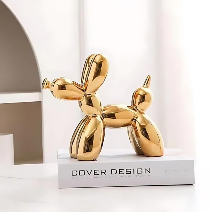 Decorative Ceramic Balloon Dog Figurine - Abstract Animal Shape