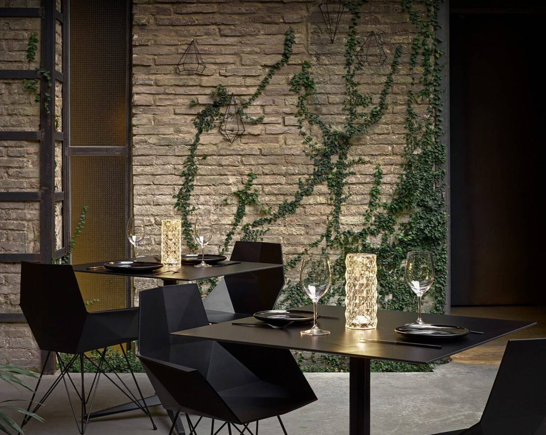Diamond-Cut Crystal Table Lamp | Cordless Shimmering Mood Lamp