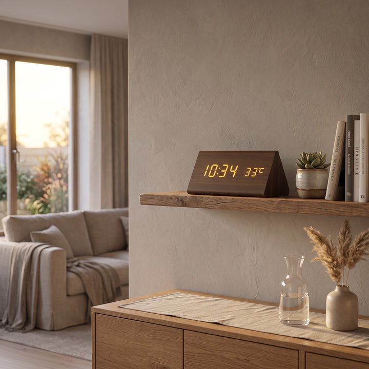 Digital Alarm Clock - Block Clock with Digital Display