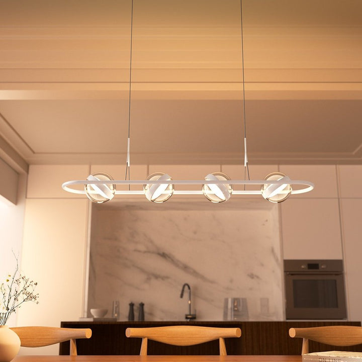 Dimmable LED Pendant Light with Glass Globes