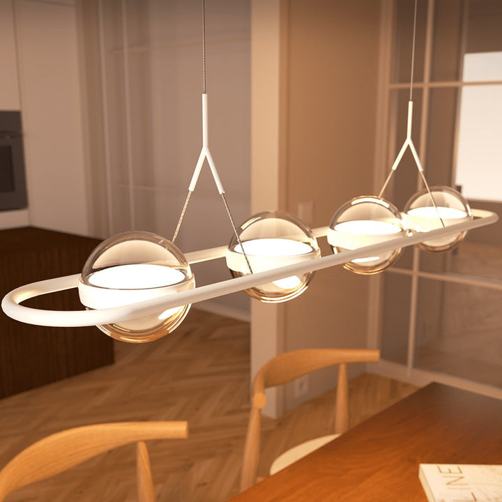 Dimmable LED Pendant Light with Glass Globes