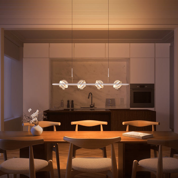 Dimmable LED Pendant Light with Glass Globes