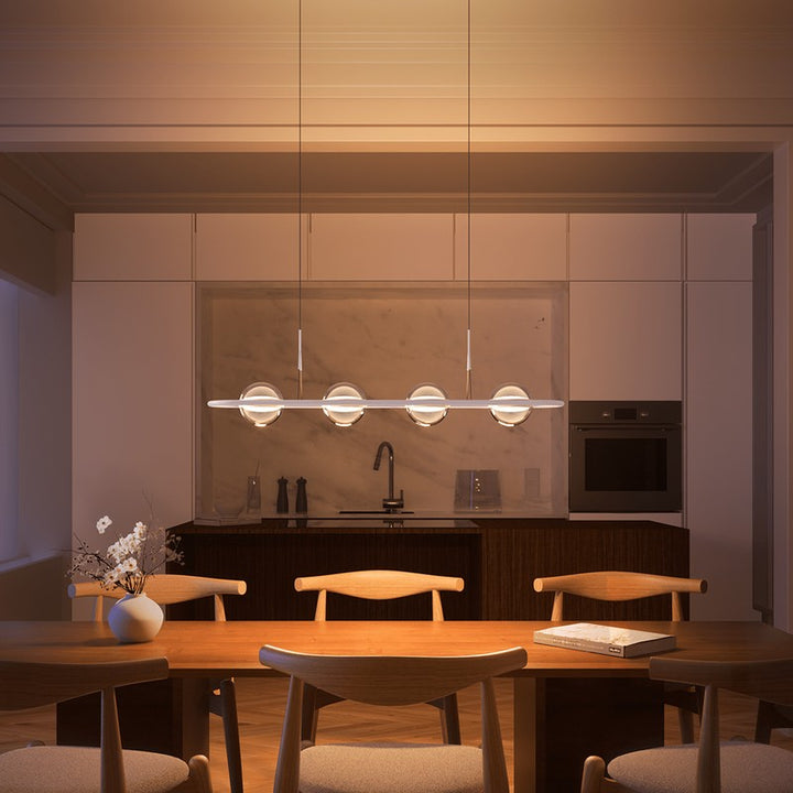 Dimmable LED Pendant Light with Glass Globes