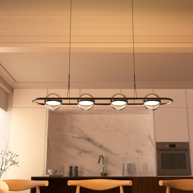 Dimmable LED Pendant Light with Glass Globes