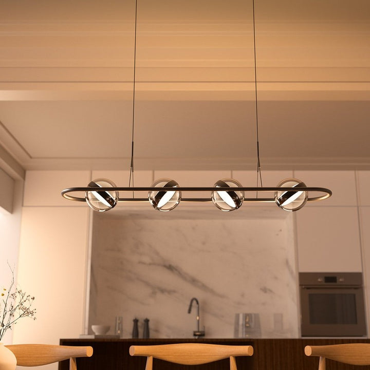 Dimmable LED Pendant Light with Glass Globes