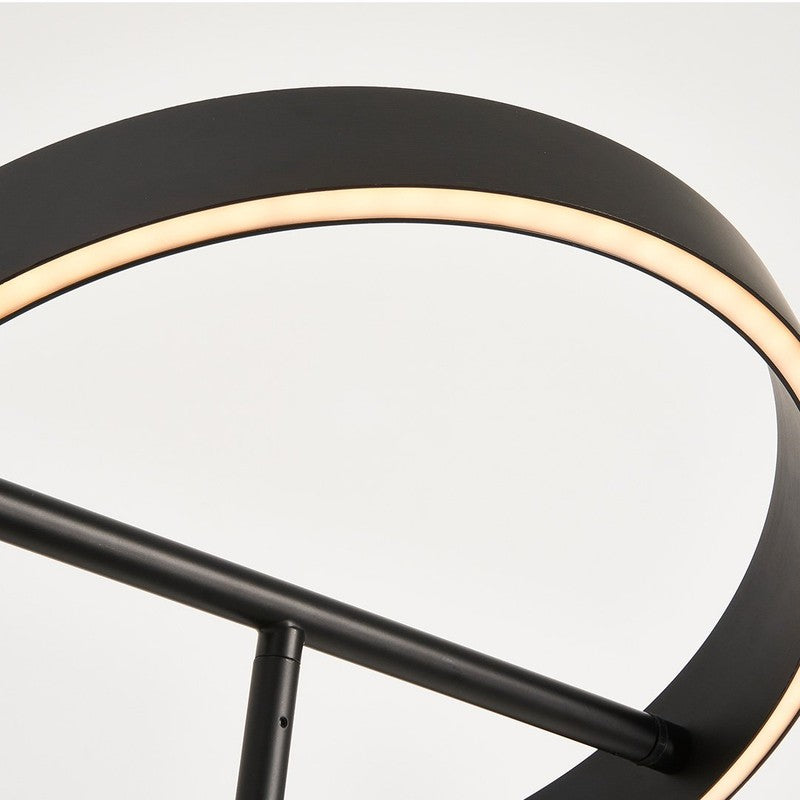 Floor Lamp - Circular LED Light Ring with Dimmable Functionality