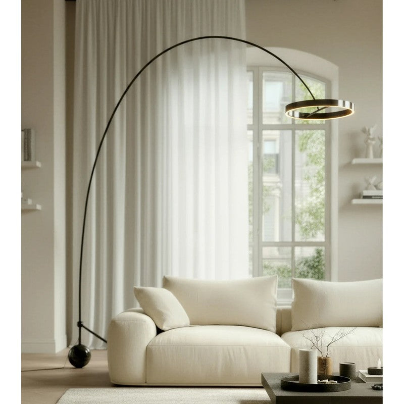 Floor Lamp with Arc - Adjustable LED Light