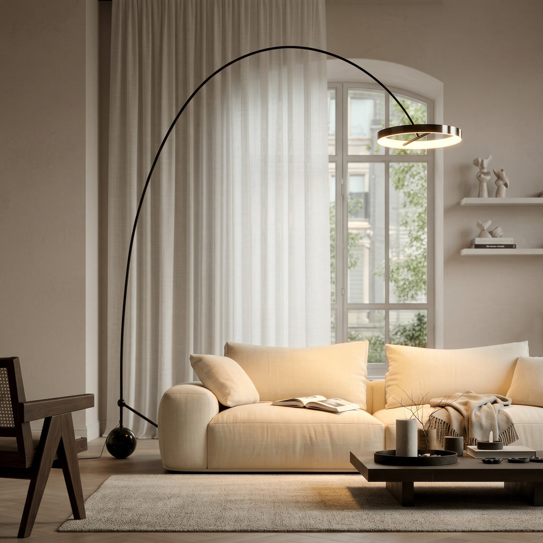 Floor Lamp with Arc - Adjustable LED Light