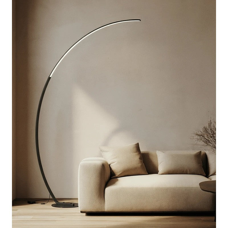 Floor Lamp with Arc - Integrated LED and Dimmer Foot Switch