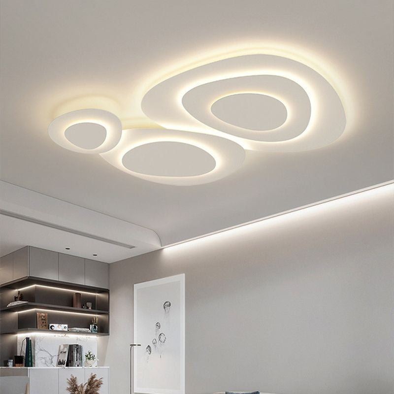 Flush Mount Ceiling Light - Modern Asymmetrical Rings