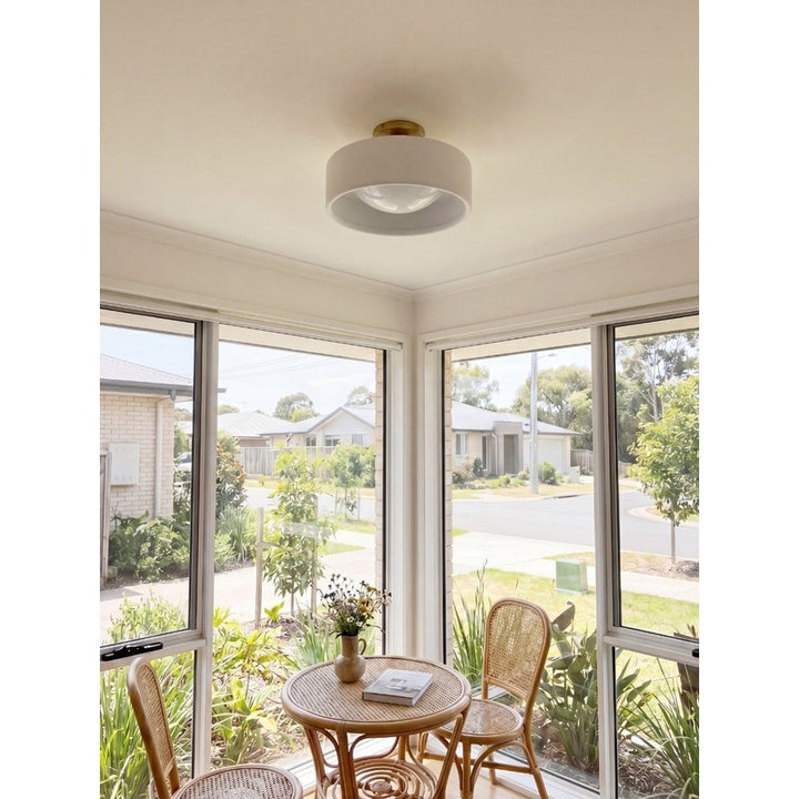 Flush Mount Ceiling Light - Modern Drum Shade