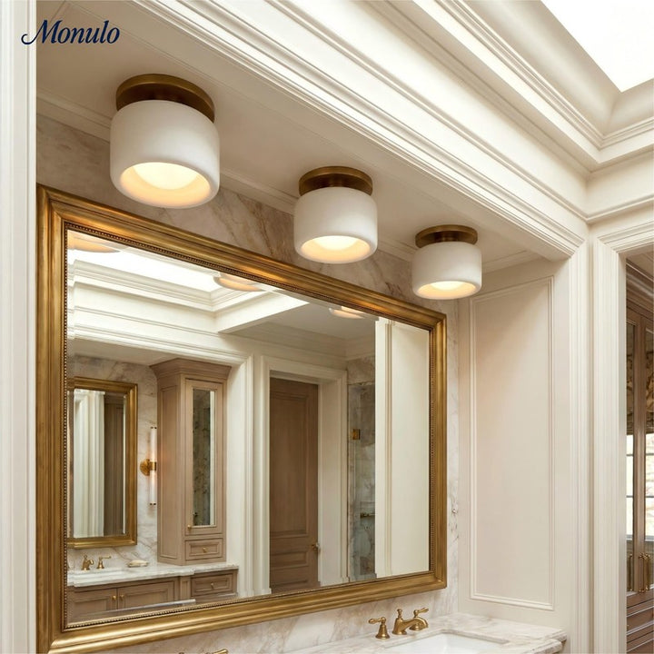 Flush Mount Ceiling Light - Modern Drum Shade